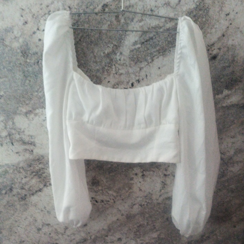 Princess Polly White Puff Sleeve Blouse
